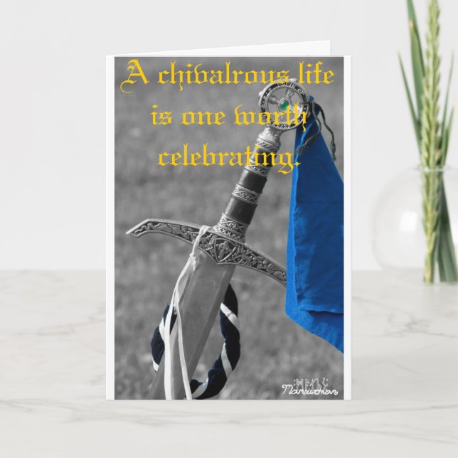 Carte "A Chivalrous Life" Birthday Card (Devant)