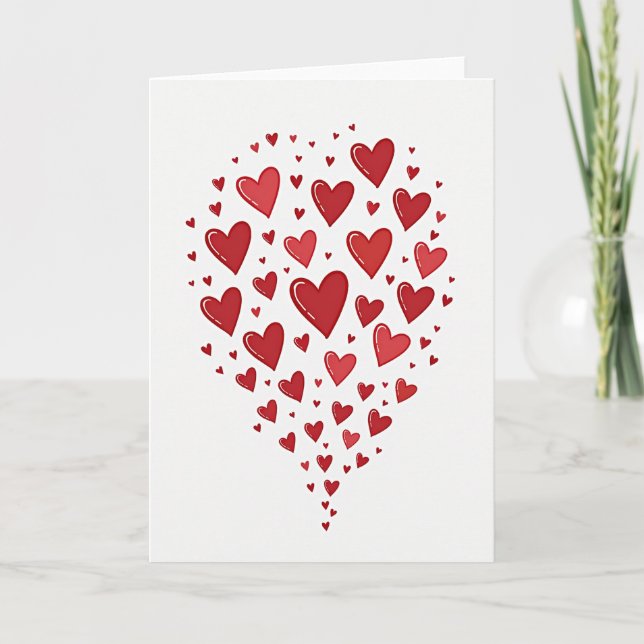 Carte à cœur minimaliste brillant (Devant)