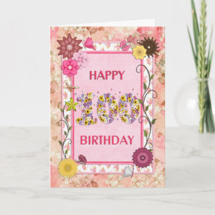 Carte A craftlook 100th birthday card