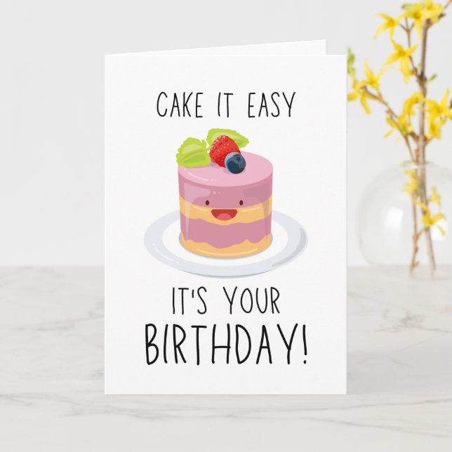 Carte A cute and funny birthday greeting card featuring  (Fleur jaune)