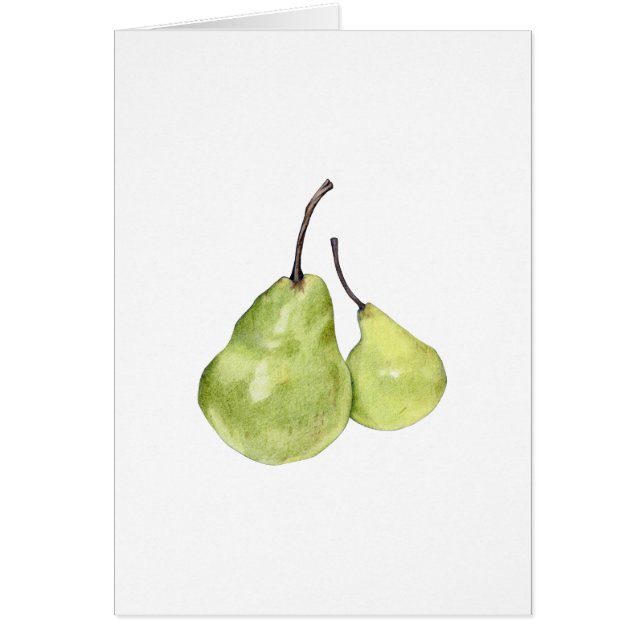 Carte à deux poires vertes (Devant)