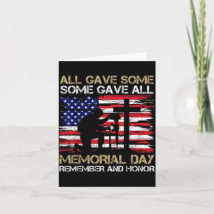 Carte A donné certains Memorial Day Ancien combattant