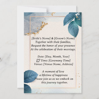 Carte à Faire-part de mariage magnétique fine de 5