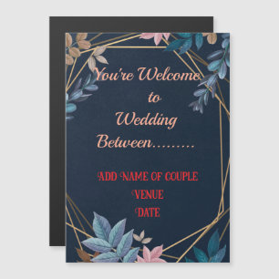 Carte à Faire-part de mariage magnétique fine de 5