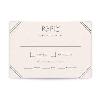 Carte à feuillage persistant RSVP de mariage au di