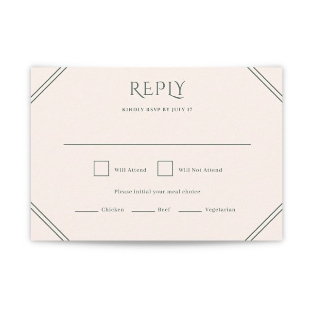 Carte à feuillage persistant RSVP de mariage au di (Créateur téléchargé)
