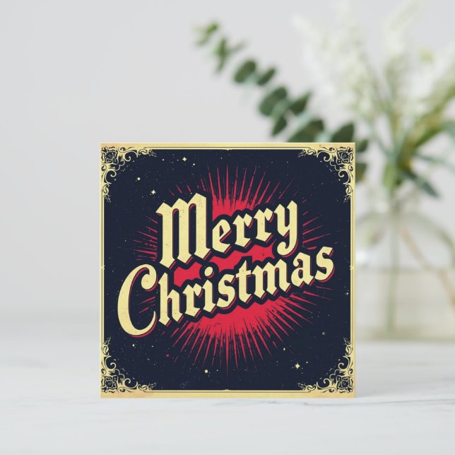 Carte a flat gothic christmas card (Debout devant)