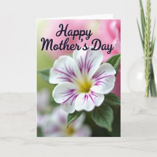 Carte à Fleur avec Veines Magenta