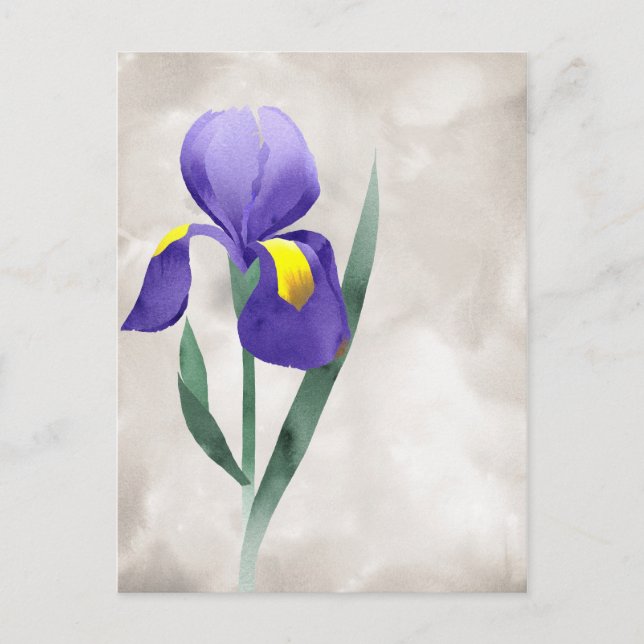 carte à fleurs d'iris pourpre (Devant)