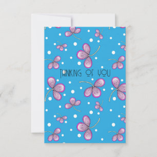 Carte à fleurs rose blanc