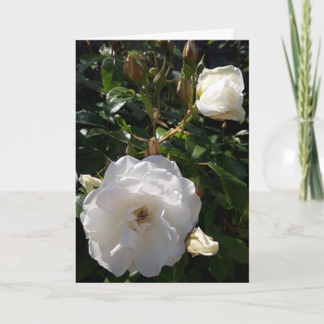 Carte à fleurs roses (Devant)