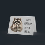 Carte A Friend Like You Journey Raccoon Birthday Fun<br><div class="desc">HaPpy Birthday friend like you makes the journey worthwhile. Fun Watercolor Raccoon Friends for those who love animals and have a sense of hummor</div>