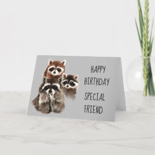Carte A Friend Like You Journey Raccoon Birthday Fun