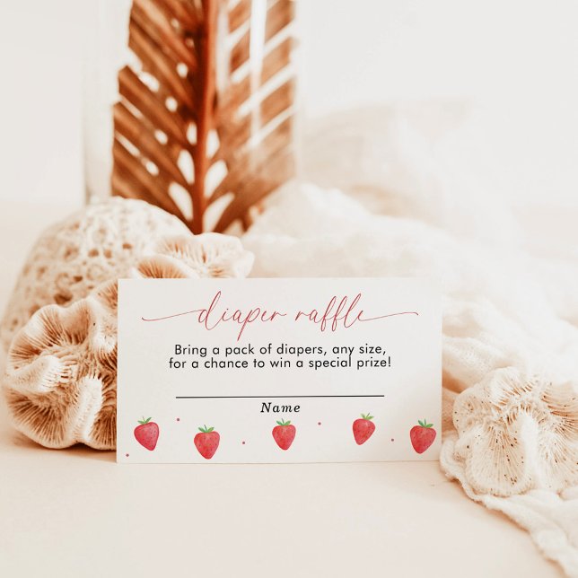 Carte à gaufre à fraise | Baby shower fille (Créateur téléchargé)