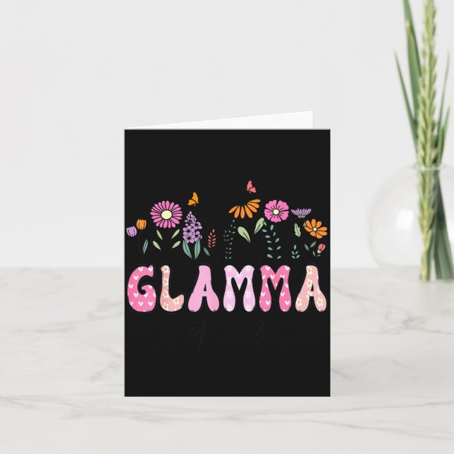 Carte À Glamma Est Rose Fleur Sauvage Promue (Devant)