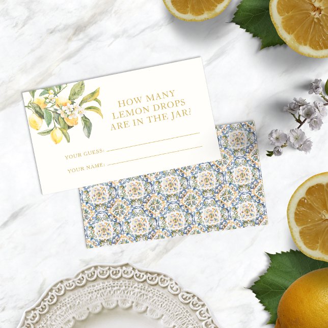 Carte à gouttes de citron (Lemon Drop Card
)