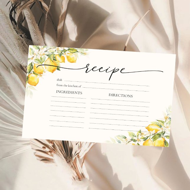 Carte à grande recette Citrus vert citron (Créateur téléchargé)