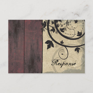 Carte à grange à réponse mariage de automne RSVP