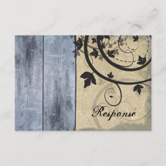 Carte à grange à réponse mariage de automne RSVP