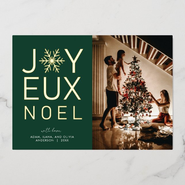 Carte à huile Joyeux Noel moderne et classique (Recto)