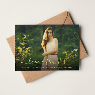 Carte à huile Love and Thanks Graduation Photo Ove