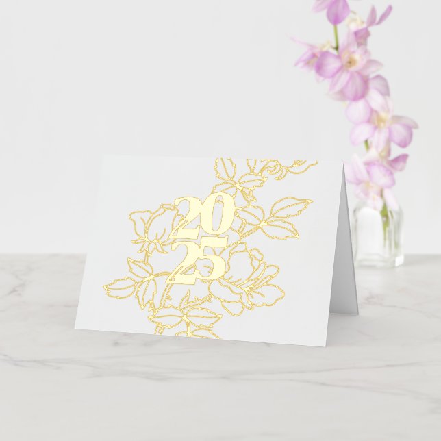 Carte à huile pliée 2025 Floral Design (Orchidée)