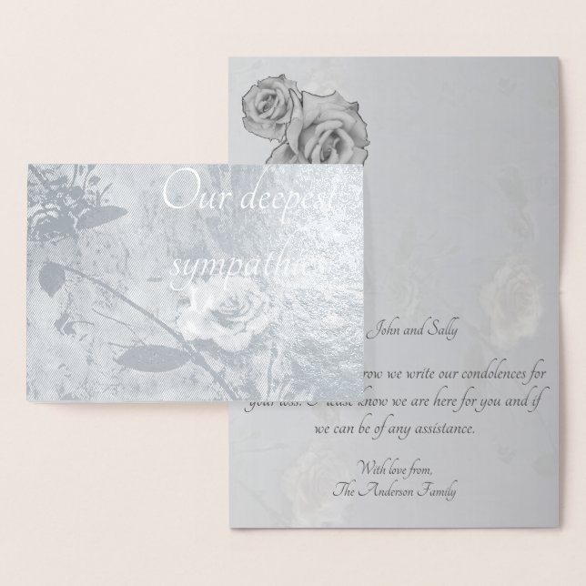 Carte à huile Rose en argent (Affichage)