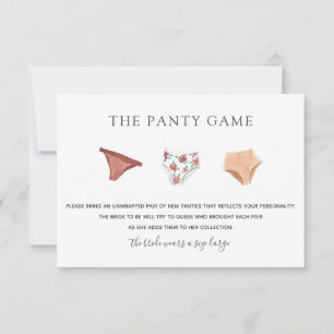 Carte à insérer pour le jeu de culotte