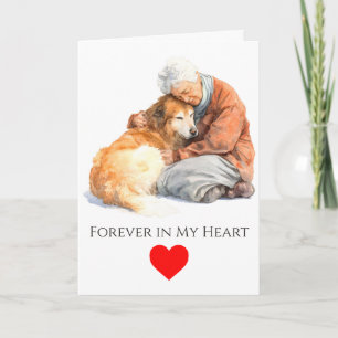Carte À jamais dans mon cœur Perte d'un chien familier E