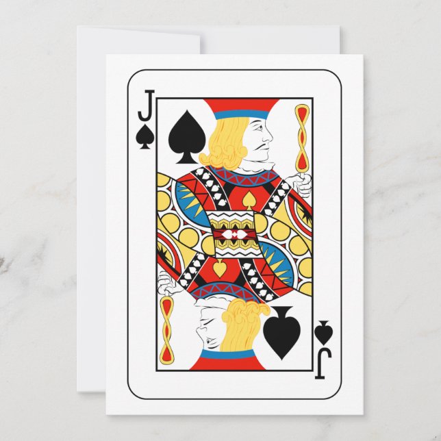 Carte à jouer classique Jack de Pique (Devant)