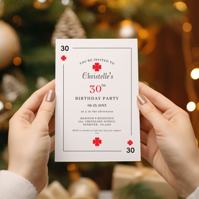Carte à jouer moderne 30e anniversaire (Créateur téléchargé)