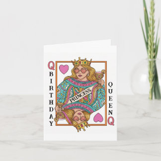 Carte à jouer personnalisée Reine d'anniversaire