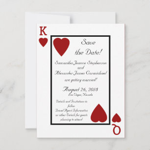 Carte à jouer Roi/Reine Enregistrez la date