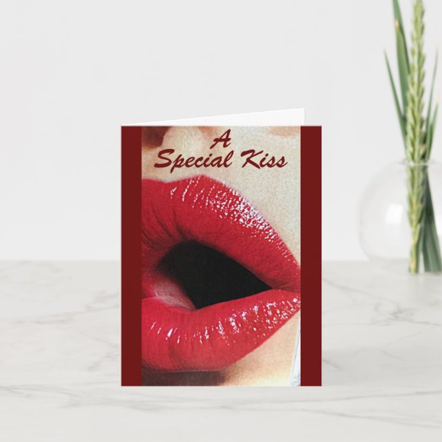 CARTE A **KISS SPÉCIAL** POUR MA VALENTINE FAVORITE (Devant)