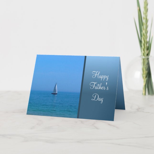 Carte À la Fête des pères à voile (Devant)