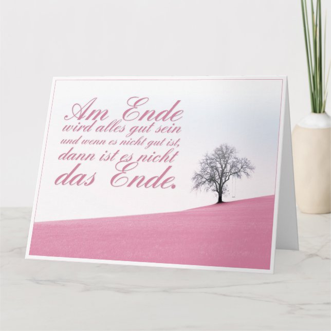 Carte À la fin, tout ira bien (Devant)