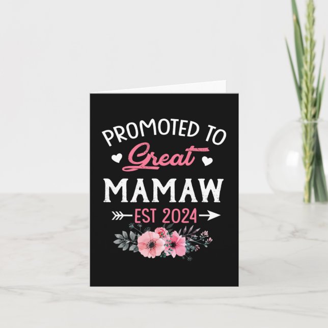 Carte À la fleur Great Mamaw Est 2024 (Devant)