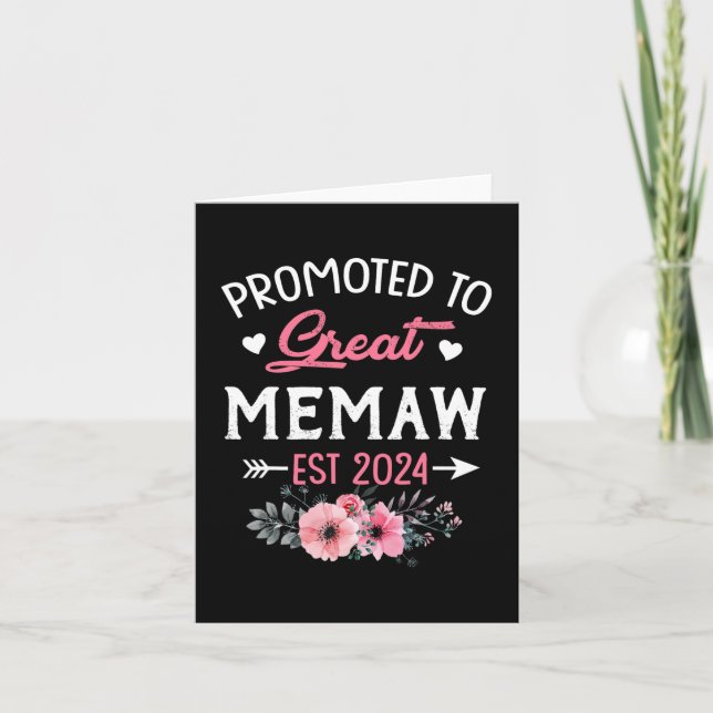 Carte À la grande Memaw Ét 2024 Fleur  (Devant)