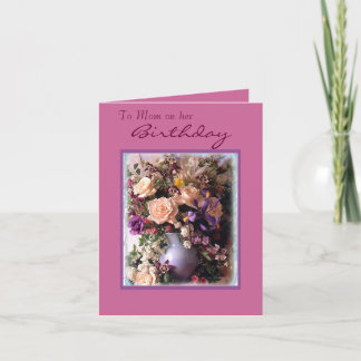 Carte À la maman sur elle, anniversaire