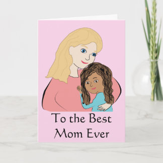 Carte À la meilleure maman jamais - Fille de la Fête des