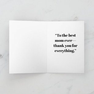 Carte À la meilleure mère de tous les temps—merci pour t