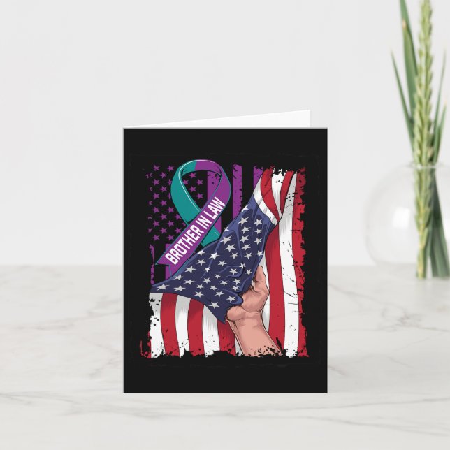 Carte À la mémoire de mon beau-frère Suicide Awareness U (Devant)