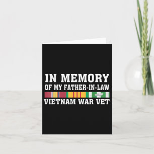 Carte À la mémoire de mon beau-père vétéran du Vietnam É