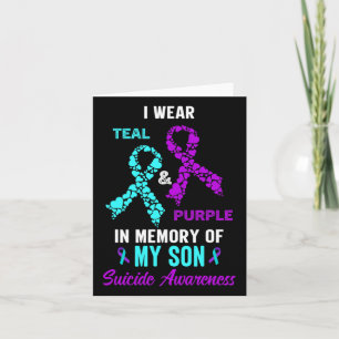 Carte À la mémoire de mon fils Maman Papa Prévention du