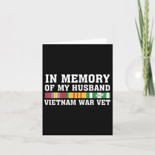 Carte À la mémoire de mon mari vétéran du Vietnam famill
