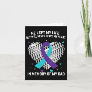Carte À la mémoire de papa aimant Prévention de la sensi