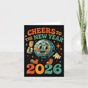 Carte À la nouvelle année 2026 Cadeau Rétro Disco