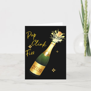 Carte À la nouvelle année 2026 Champagne à boire Par