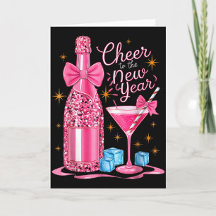 Carte À la nouvelle année 2026 Champagne Saint-Sylvestre