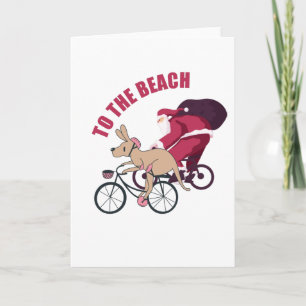 Carte À la plage - Noël australien